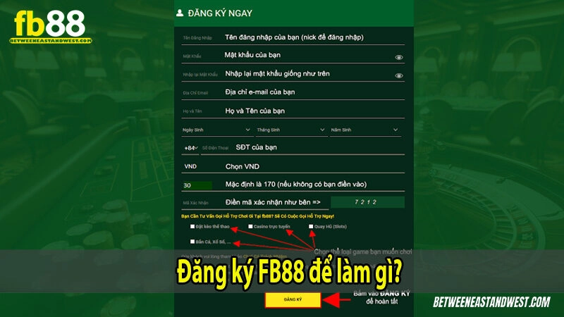 Đăng ký FB88 để làm gì? Đăng ký FB88 để làm gì?